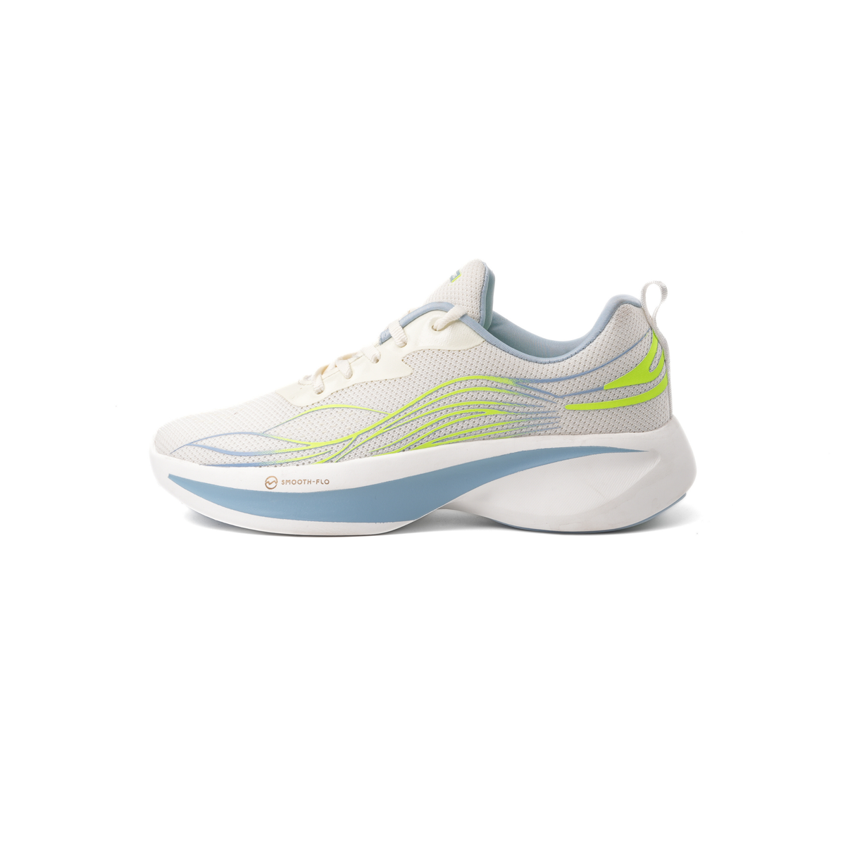 Campus White/Lemon Green Sports Shoes For Women Savvy-22L-930 C1087