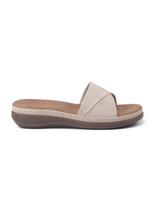 Beige sandal on a white background