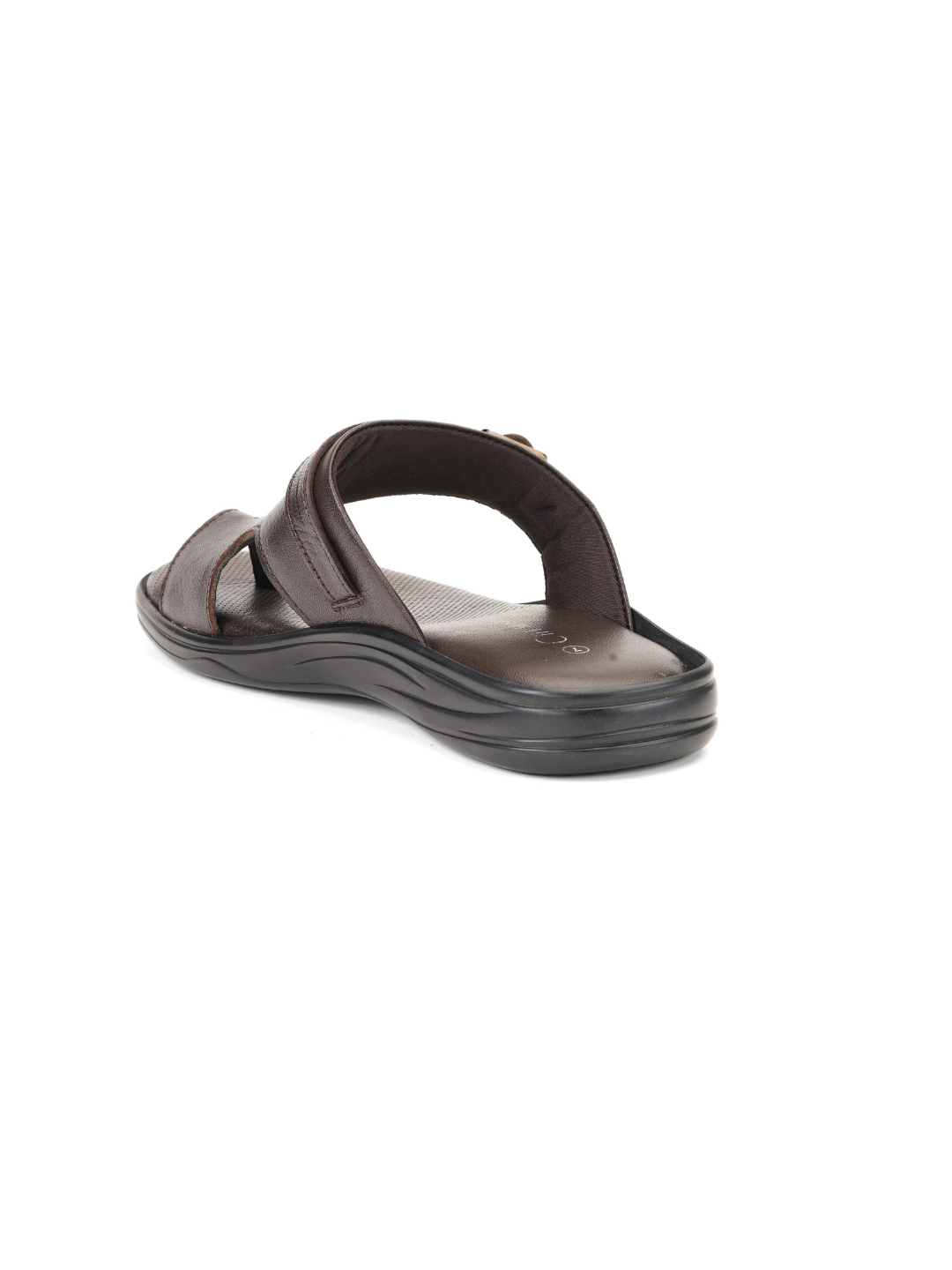 City Magic Brown Genuine Leather Toe Ring Slipper For Men Cmm041007 C003