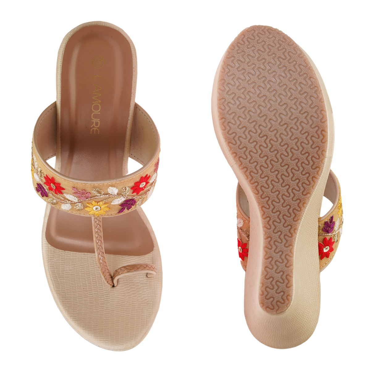 Lamoure Cream Casual Wedge For Women Lmw039254 C179