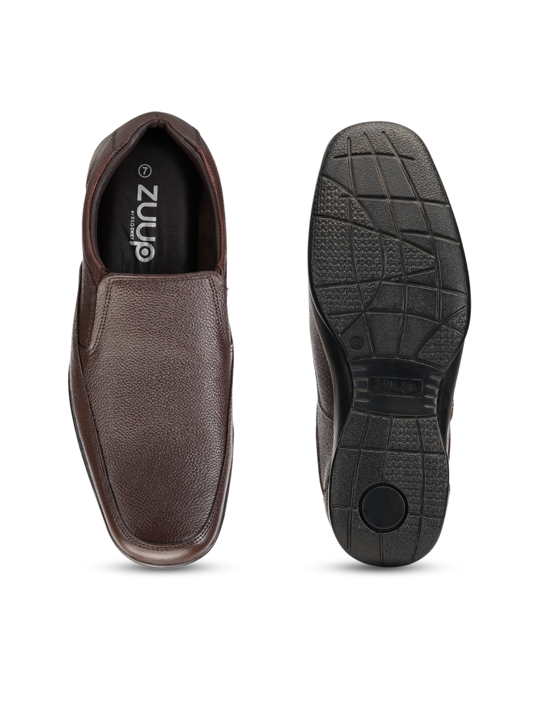 Zuup Brown Genuine Leather Formal Shoes For Men Zfm021060 C003