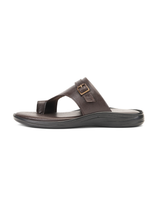City Magic Brown Genuine Leather Toe Ring Slipper For Men Cmm041007 C003