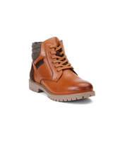 Extacy Tan Genuine Leather Ankel Lace Boot Casual Shoes For Men Exm010237 C006