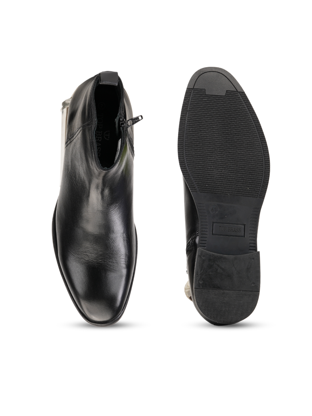 Top Brass Black Genuine Leather Oxford Formal Shoes For Men Tbm021103 C001