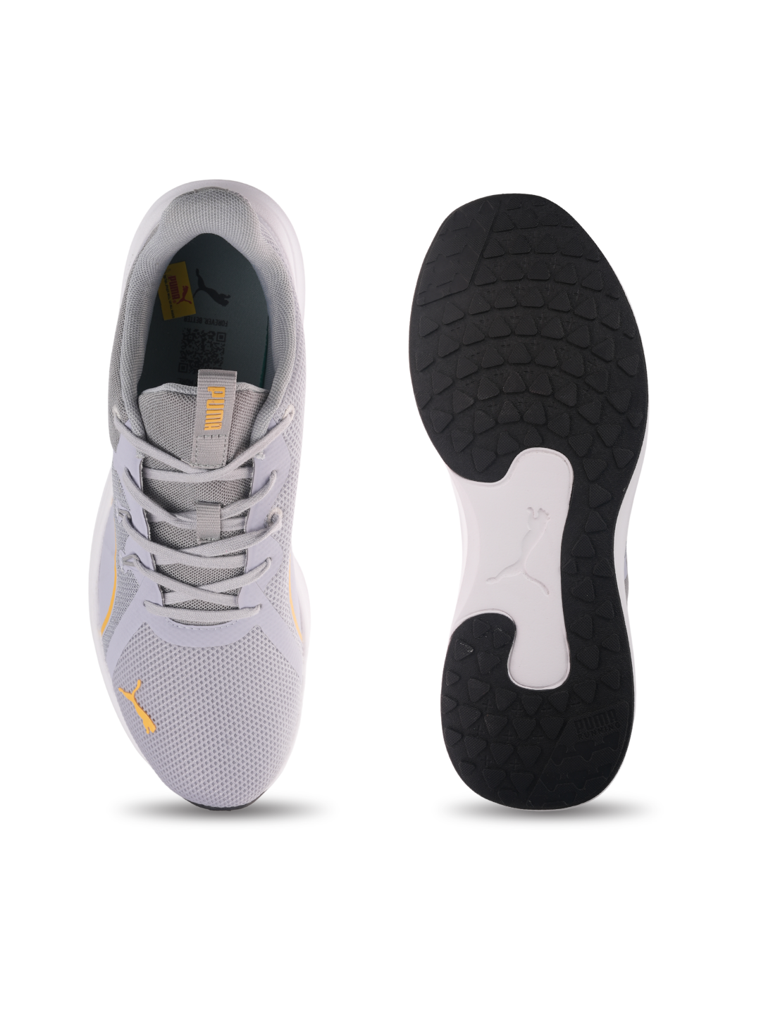 Puma Grey Yellow Sports Shoes For Men Puma Exotine 3.0-31148604 C1110