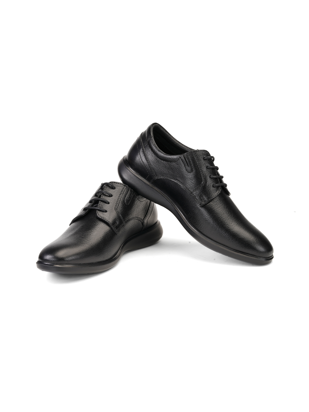 Zuup Black Genuine Leather Derby Formal Shoes For Men Zfm021014 C001