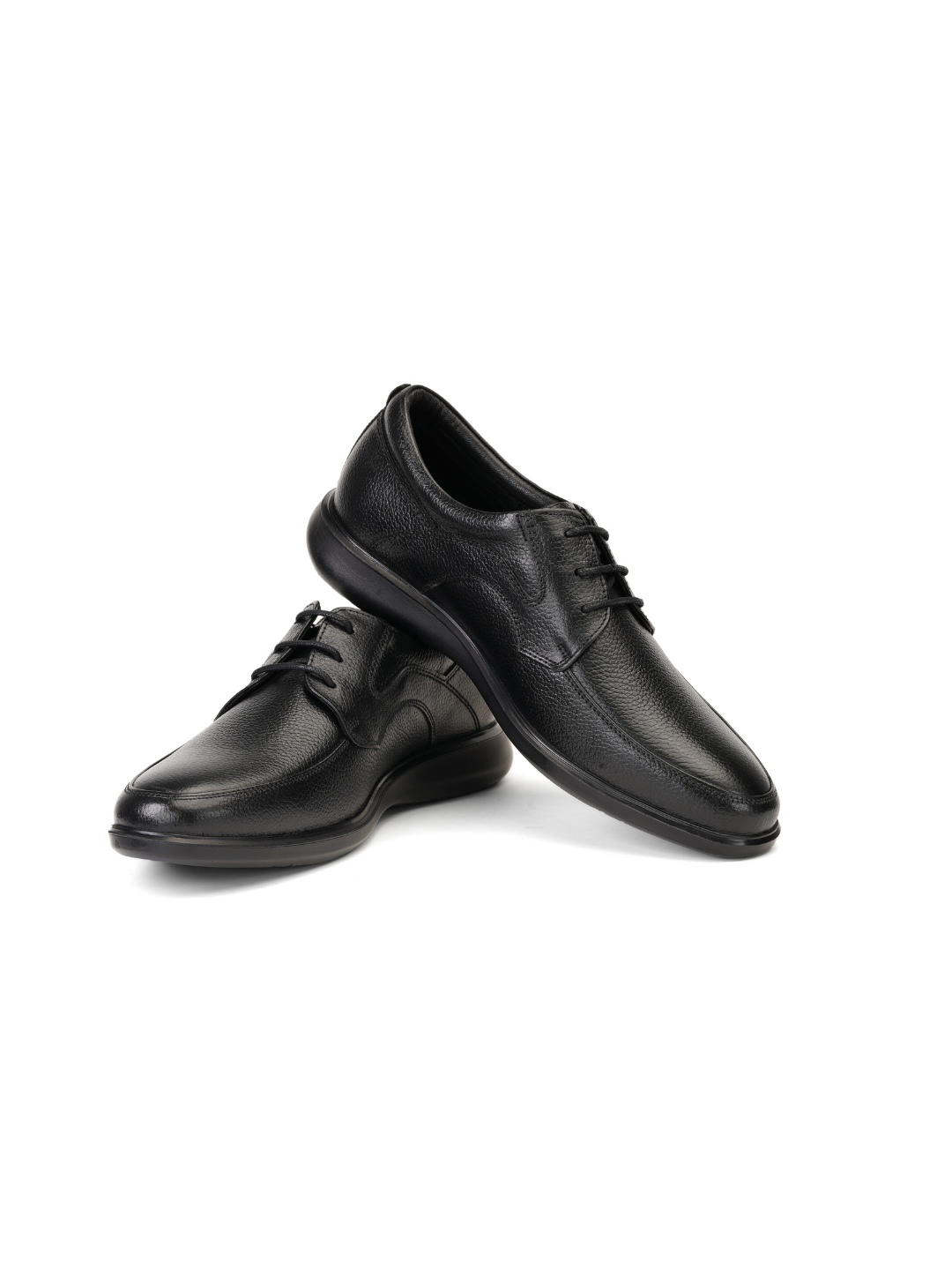 Zuup Black Genuine Leather Ankle Derby Formal Shoes For Men Zfm021016 C001