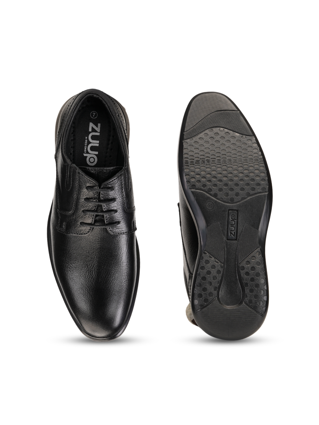 Zuup Black Genuine Leather Derby Formal Shoes For Men Zfm021014 C001
