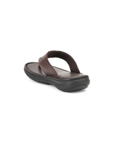 City Magic Dark Brown Genuine Leather Thong Slipper For Men Cmm041006 C258