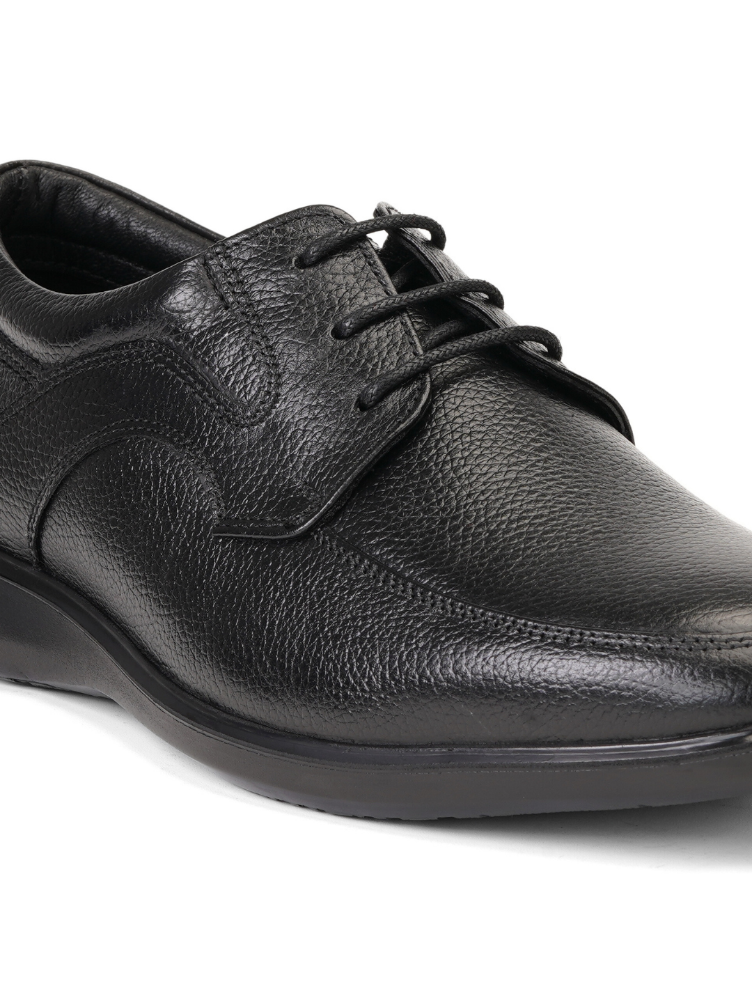 Zuup Black Genuine Leather Ankle Derby Formal Shoes For Men Zfm021016 C001