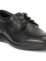 Zuup Black Genuine Leather Ankle Derby Formal Shoes For Men Zfm021016 C001