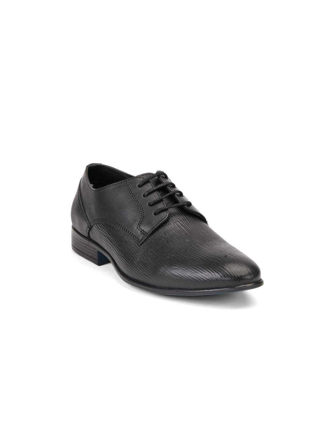 Top Brass Black Genuine Leather Derby Formal Shoes For Men Tbm021080 C001