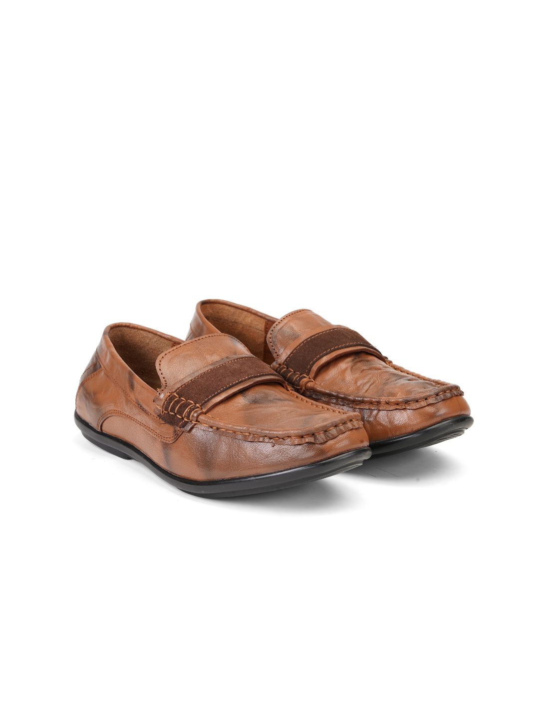 Zuup Tan Genuine Leather Loafer Casual Shoes For Men Zcm011058 C006