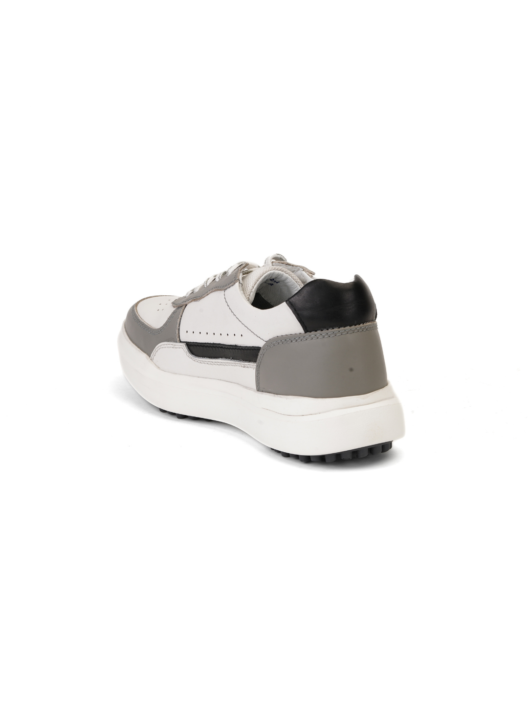 Extacy White/Grey Genuine Leather Sneaker For Men Exm010213 C499