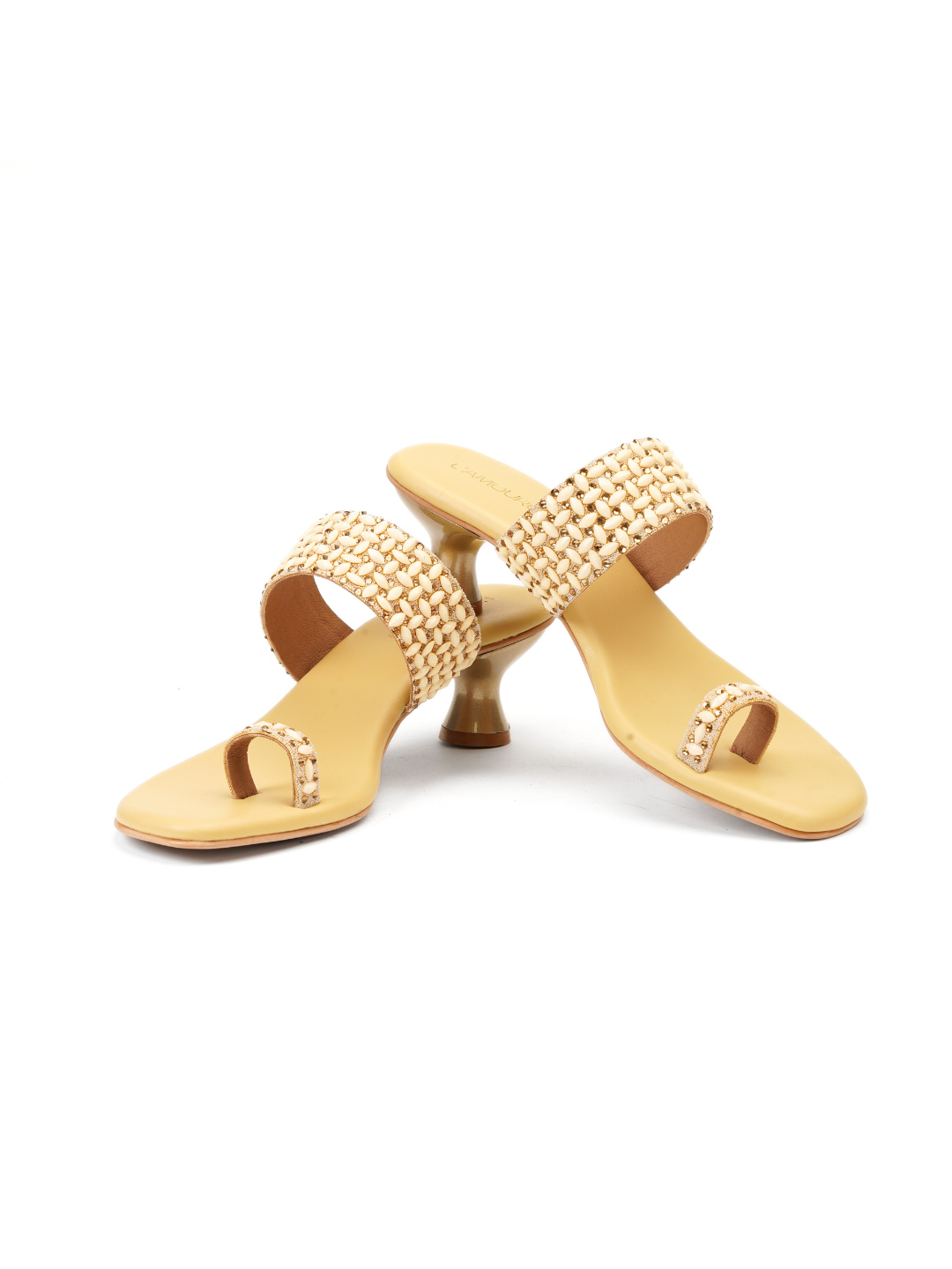 Lamoure Gold Fancy Heels For Women Lmw039116 C592