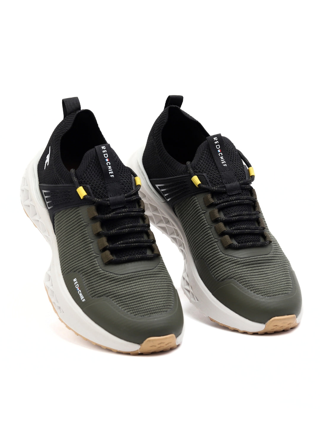 Red Chief Sports Black-Olive Walking Shoes For Men  W7014 F022