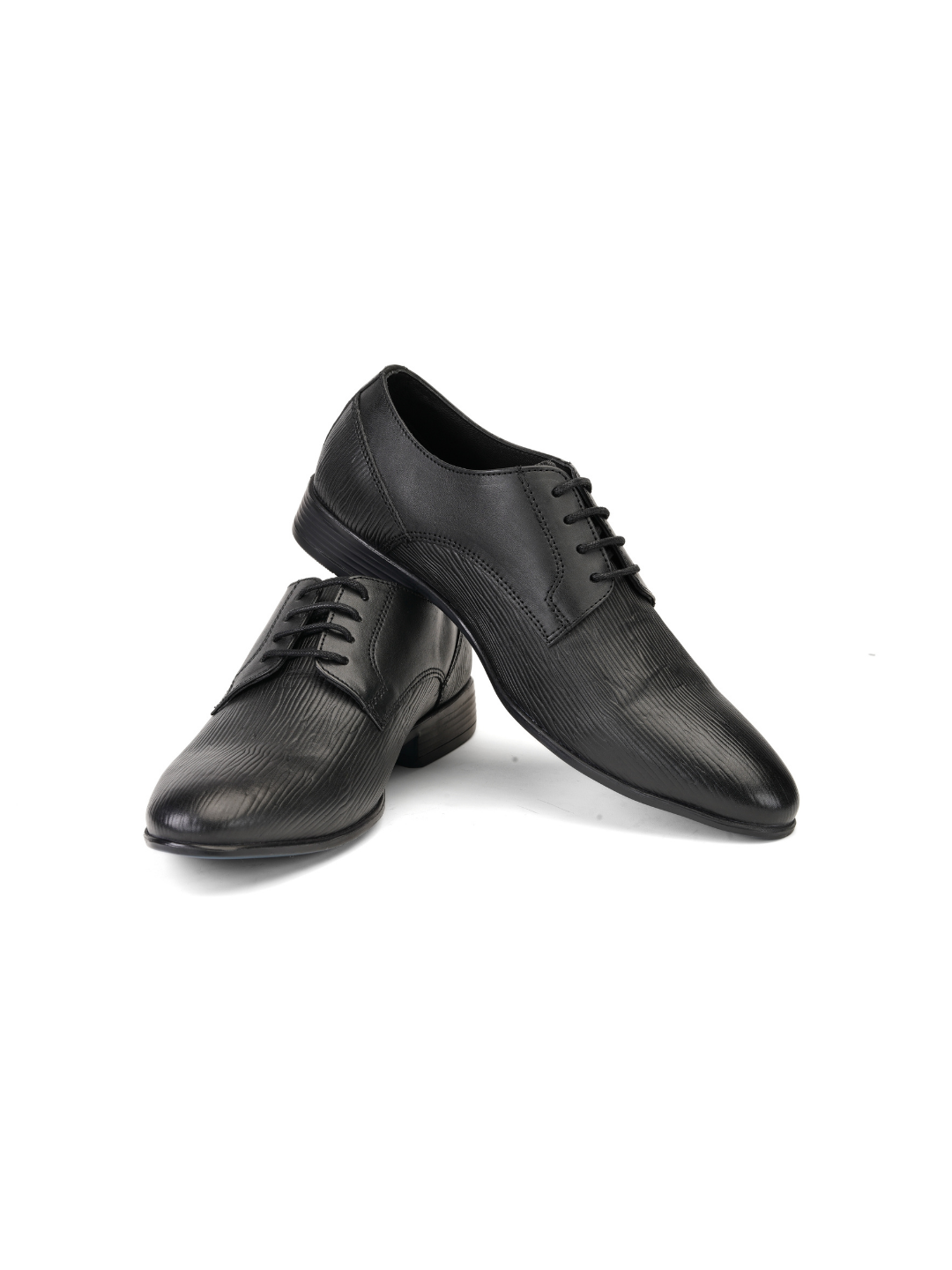 Top Brass Black Genuine Leather Derby Formal Shoes For Men Tbm021080 C001