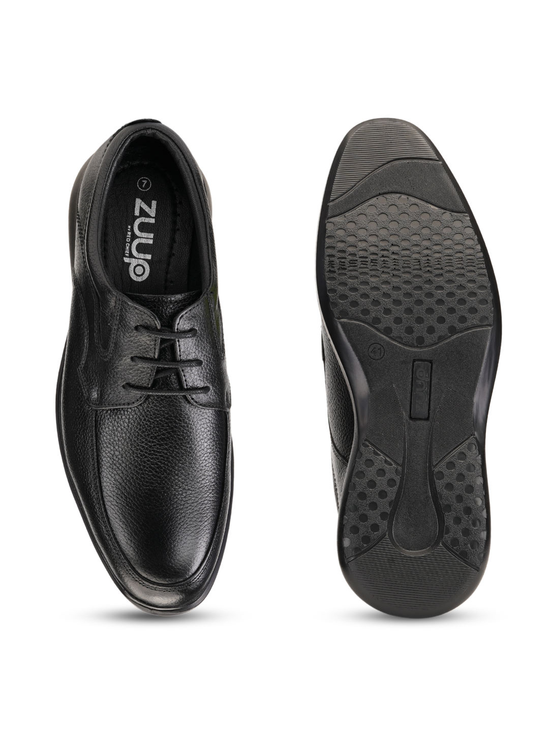 Zuup Black Genuine Leather Ankle Derby Formal Shoes For Men Zfm021016 C001