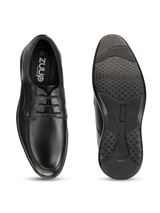 Zuup Black Genuine Leather Ankle Derby Formal Shoes For Men Zfm021016 C001