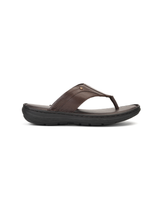 City Magic Dark Brown Genuine Leather Thong Slipper For Men Cmm041006 C258