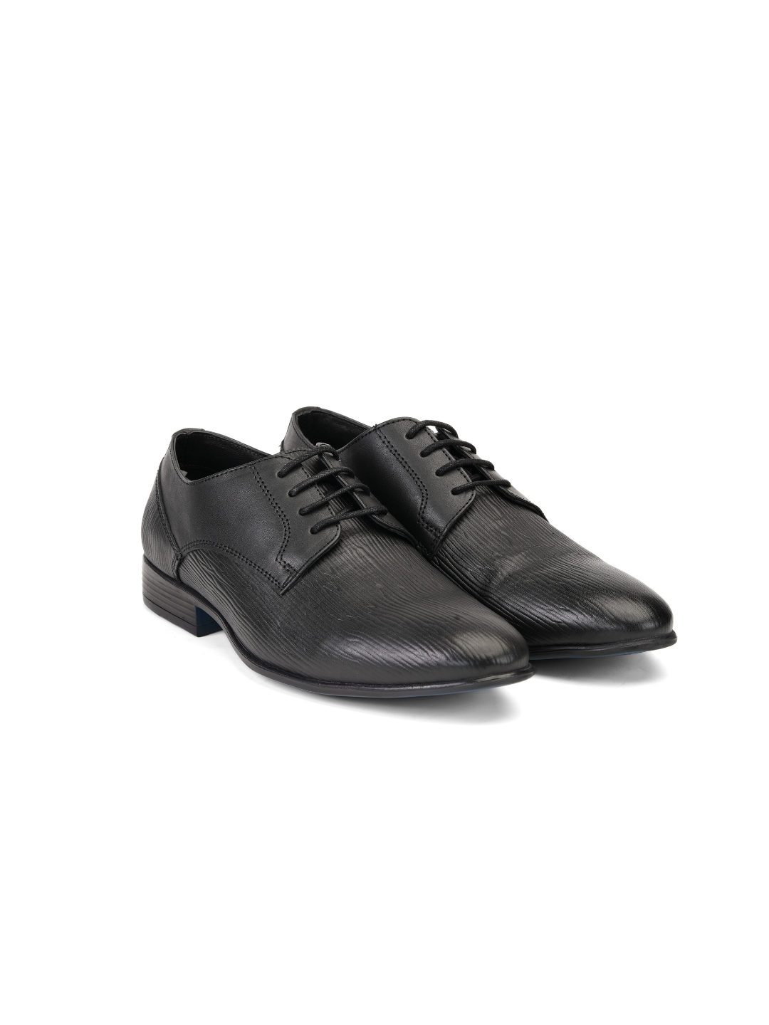 Top Brass Black Genuine Leather Derby Formal Shoes For Men Tbm021080 C001