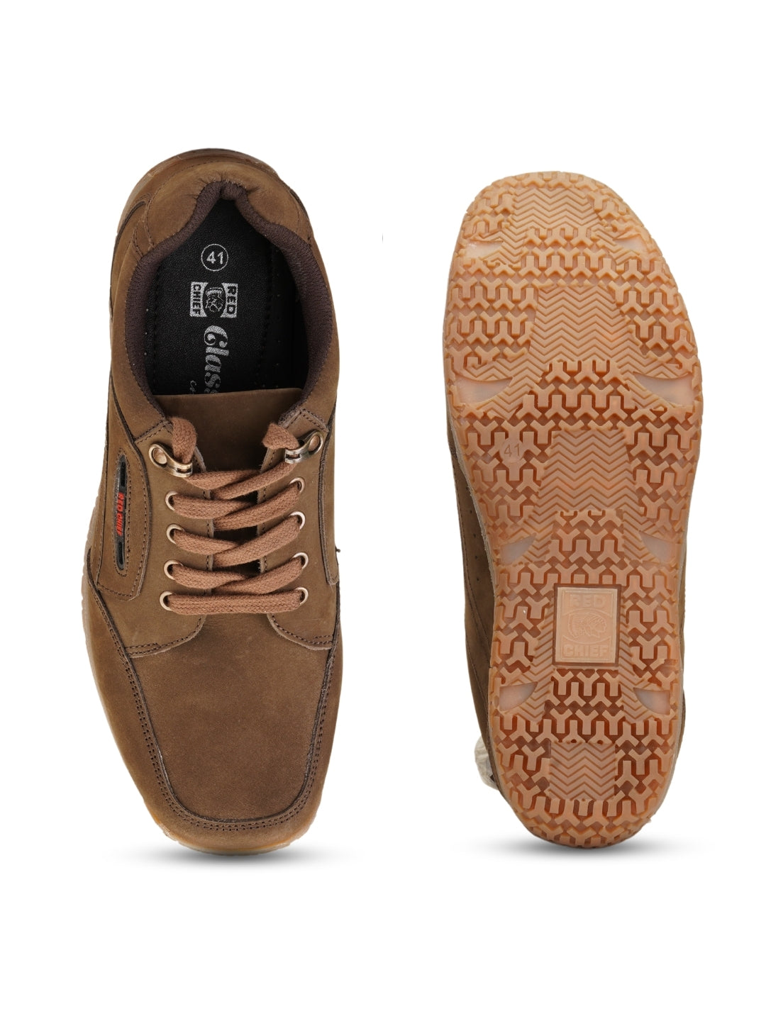 Extacy Brown Genuine Leather Derby Casual Shoes For Men Exm010205 C003