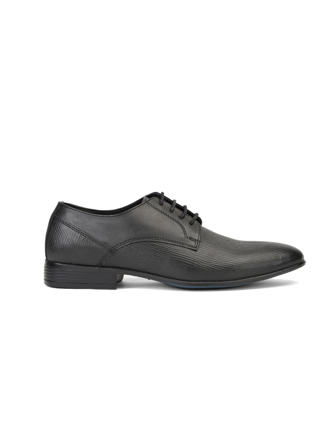 Top Brass Black Genuine Leather Derby Formal Shoes For Men Tbm021080 C001
