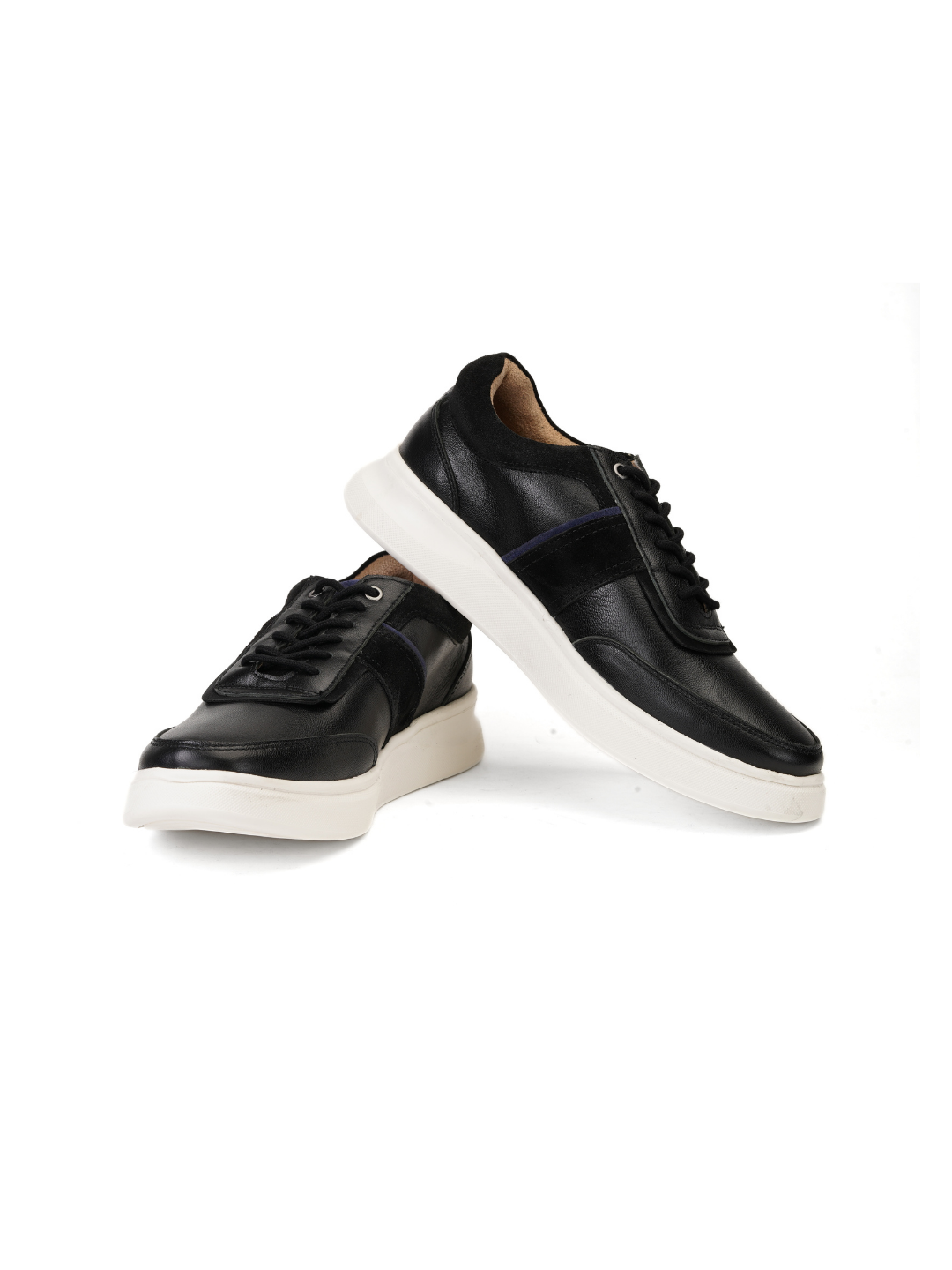 Extacy Black Genuine Leather Sneaker For Men Exm010202 C001