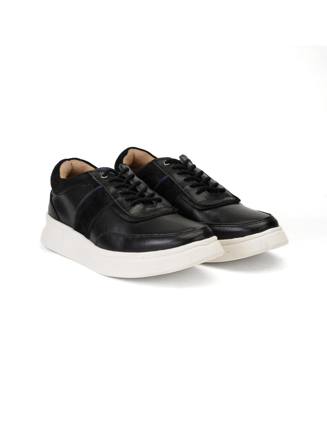 Extacy Black Genuine Leather Sneaker For Men Exm010202 C001