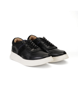 Extacy Black Genuine Leather Sneaker For Men Exm010202 C001