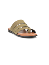 City Magic Olive Genuine Leather Thong Slipper For Men Cmm041005 C084