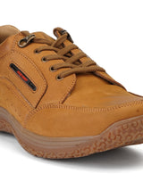 Extacy Tan Genuine Leather Derby Casual Shoes For Men Exm010205 C006