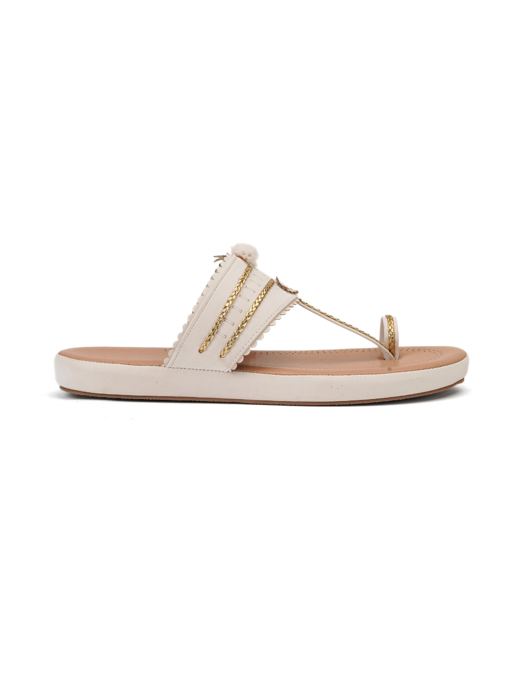 Lamoure White Casual  Flat For Women Lmw039101 C057