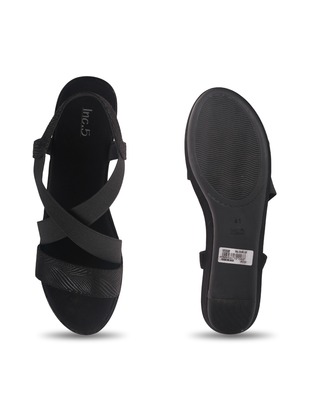 Inc.5 Black Sandal For Women 101588 C001