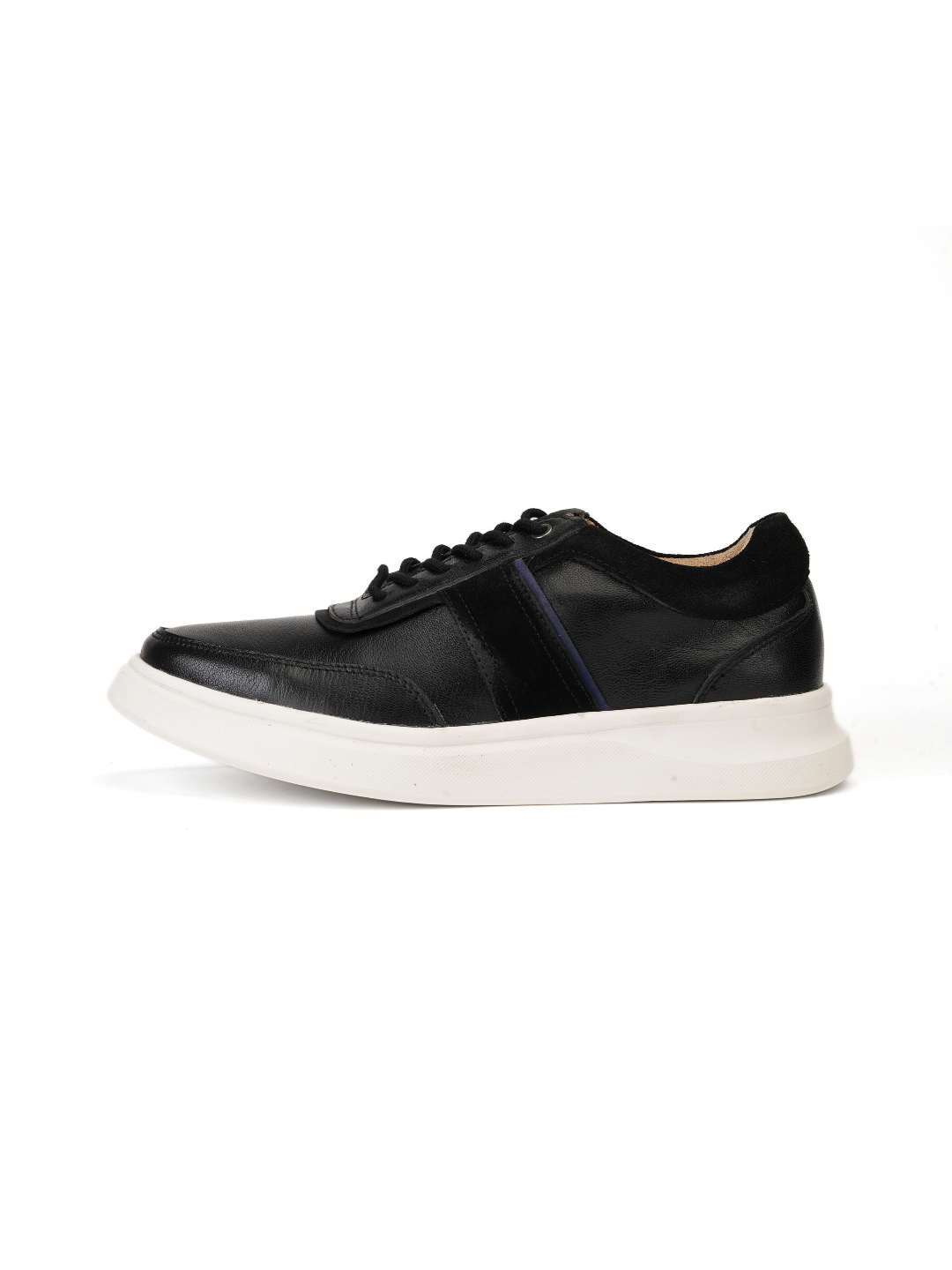 Extacy Black Genuine Leather Sneaker For Men Exm010202 C001