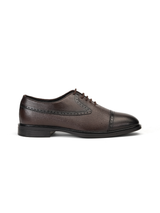 Zuup Brown Genuine Leather Oxford Casual Shoes For Men Zcm011030 C003