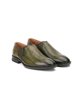 Extacy Green Olive Genuine Leather Casual Shoes For Men Exm010229 C784