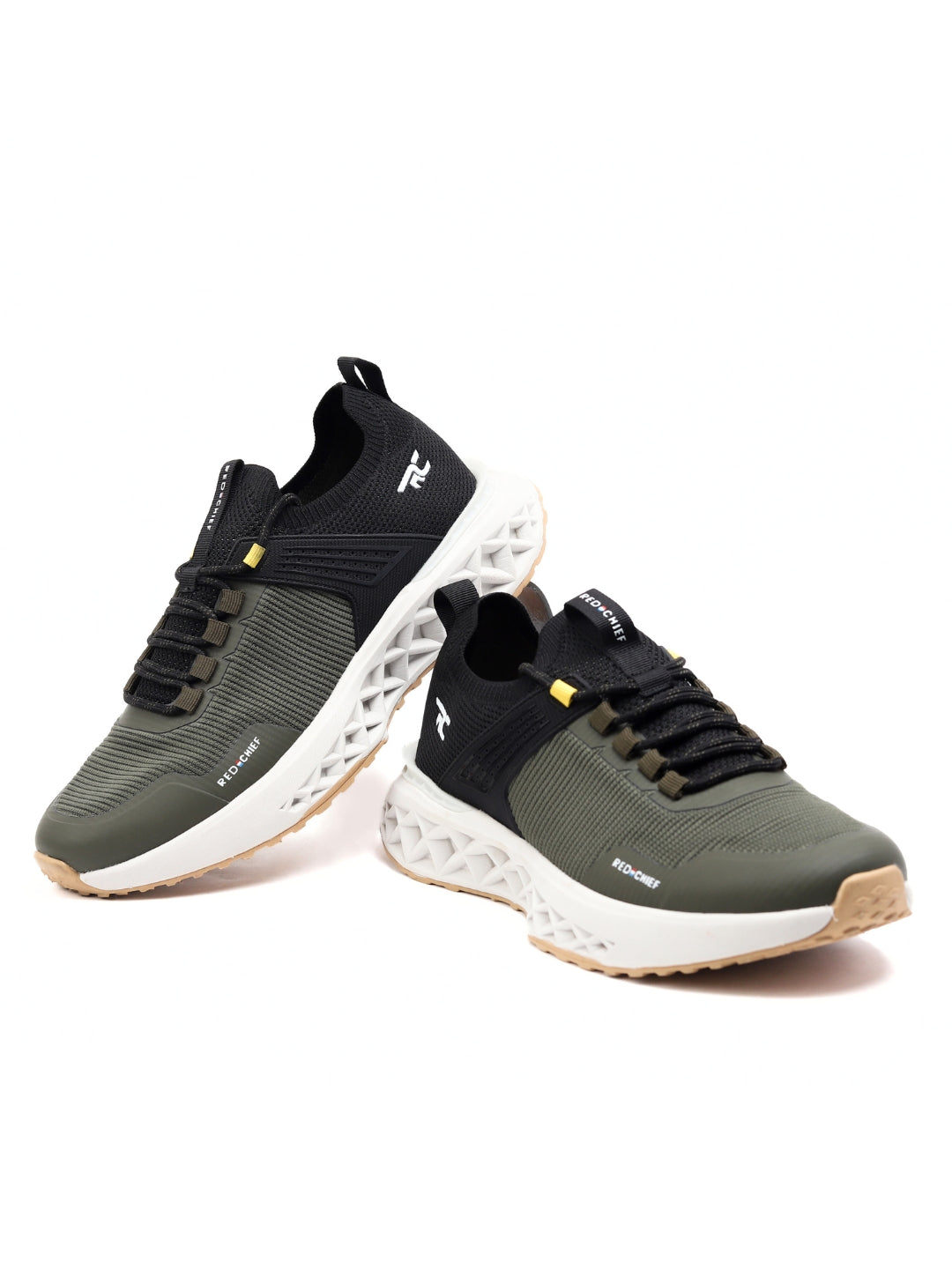 Red Chief Sports Black-Olive Walking Shoes For Men  W7014 F022