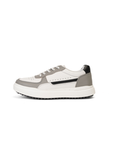 Extacy White/Grey Genuine Leather Sneaker For Men Exm010213 C499