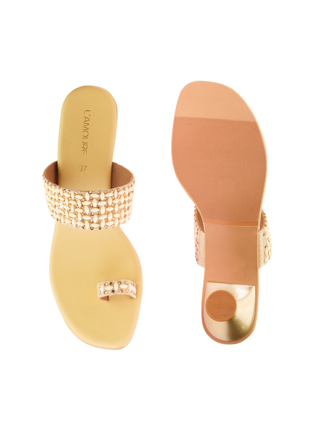 Lamoure Gold Fancy Heels For Women Lmw039116 C592