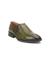 Extacy Green Olive Genuine Leather Casual Shoes For Men Exm010229 C784