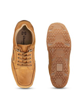 Extacy Tan Genuine Leather Derby Casual Shoes For Men Exm010205 C006