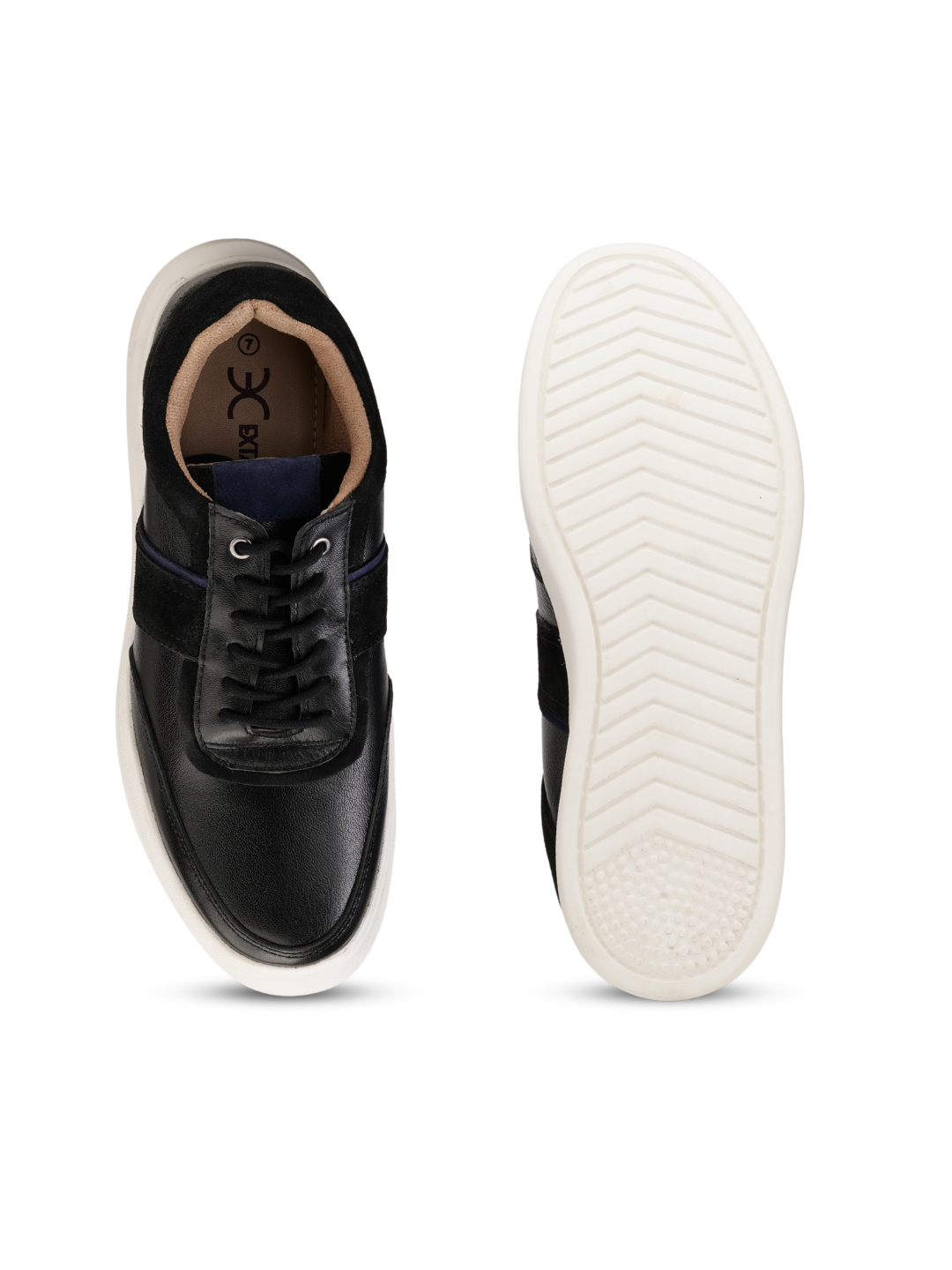 Extacy Black Genuine Leather Sneaker For Men Exm010202 C001