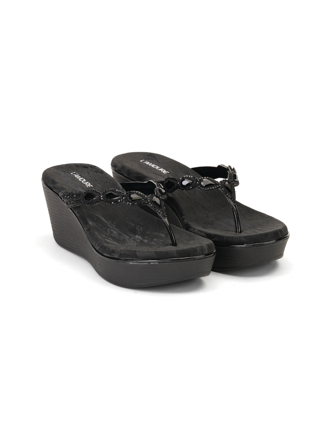 Lamoure Black Casual Wedge For Women Lmw039147 C001