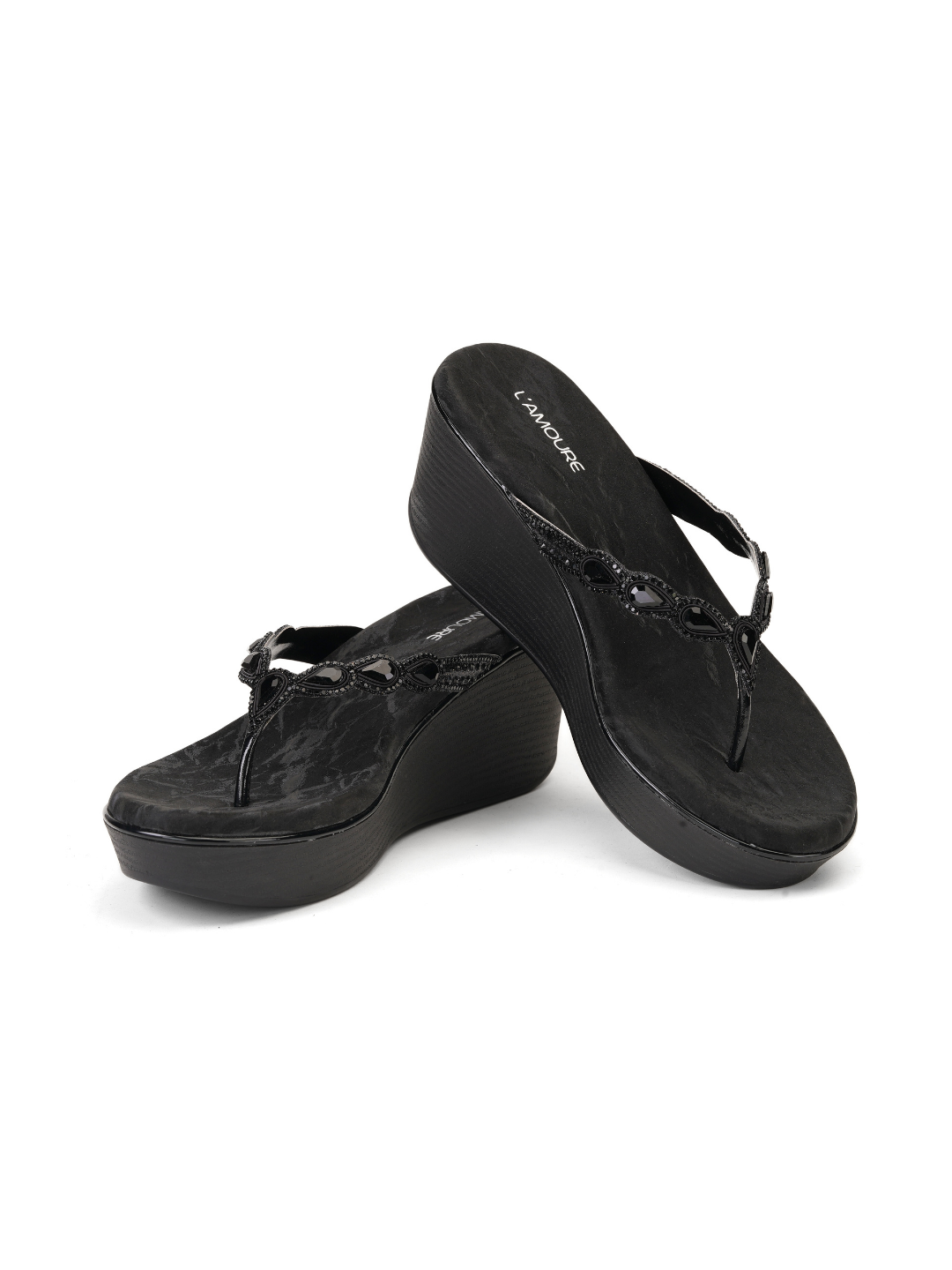 Lamoure Black Casual Wedge For Women Lmw039147 C001