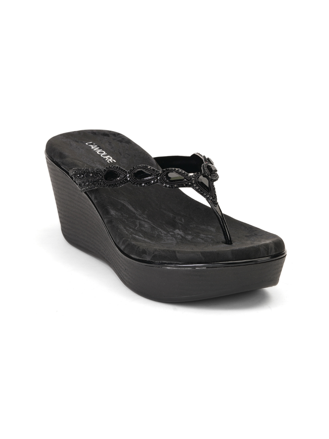 Lamoure Black Casual Wedge For Women Lmw039147 C001