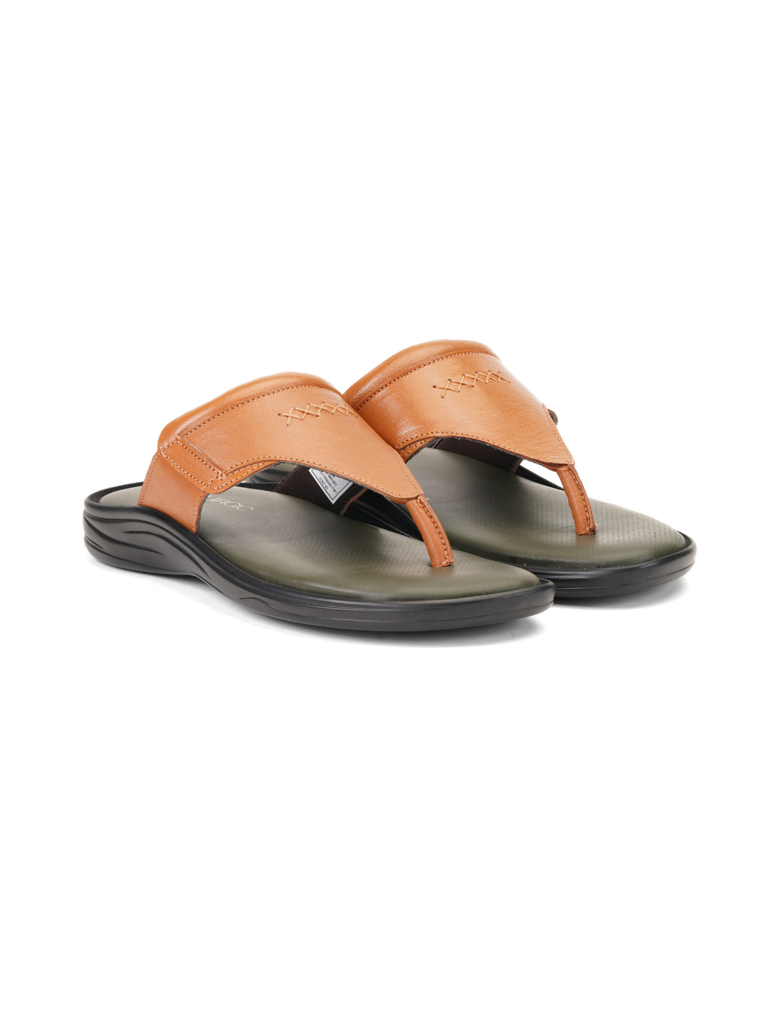 City Magic Tan Genuine Leather Thong Slipper For Men Cmm041003 C006
