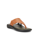 City Magic Tan Genuine Leather Thong Slipper For Men Cmm041003 C006