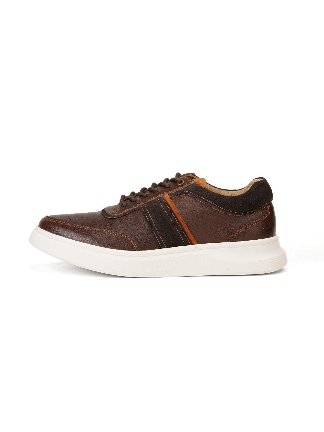 Extacy Brown Genuine Leather Sneaker For Men Exm010202 C003