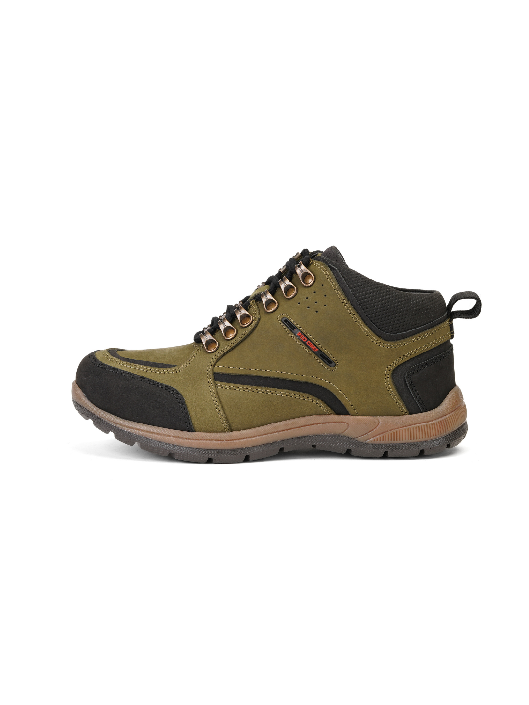 Extacy Olive Genuine Leather Derby Casual Shoes For Men Exm010210 C084